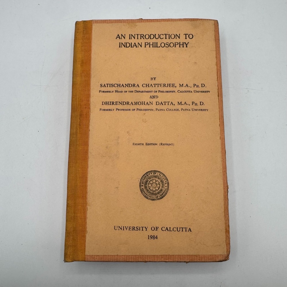 Introduction to Indian Philosophy Chatterjee Datta 1984 8th Reprint Hardcover